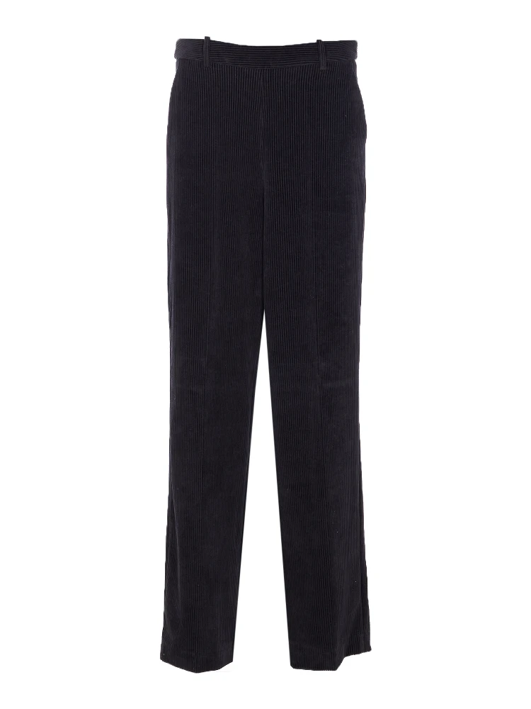 corduroy back-zip trousers