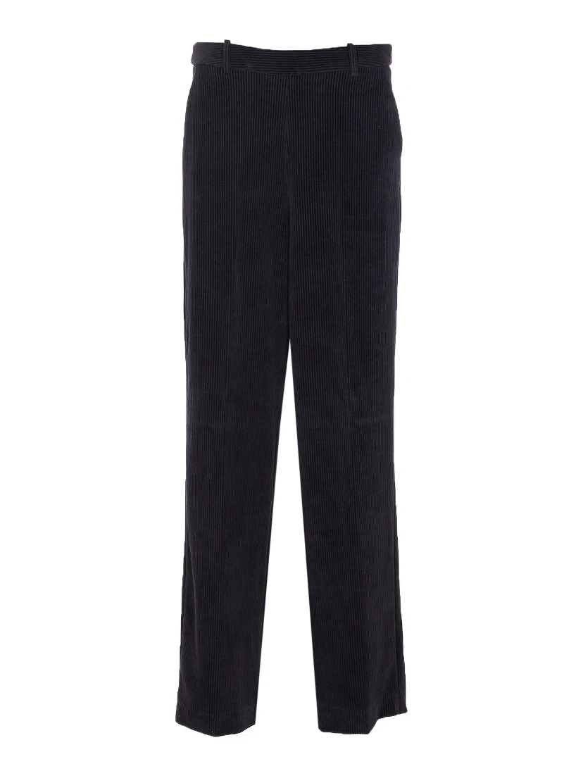 corduroy back-zip trousers