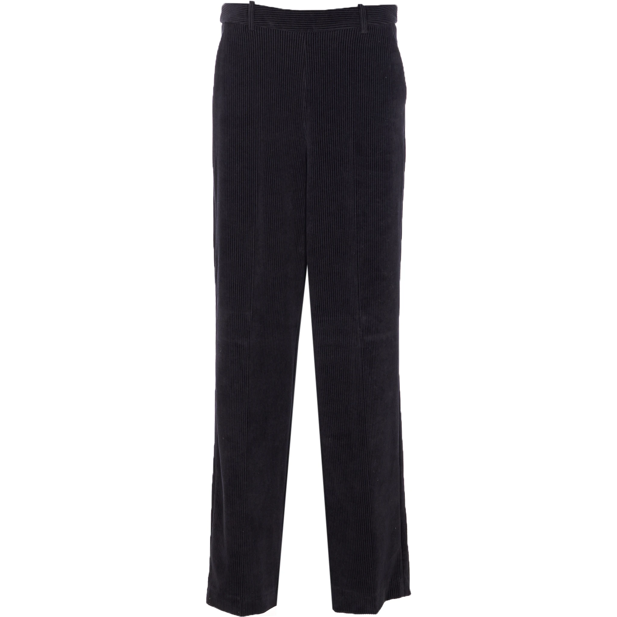 corduroy back-zip trousers