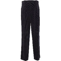 corduroy back-zip trousers