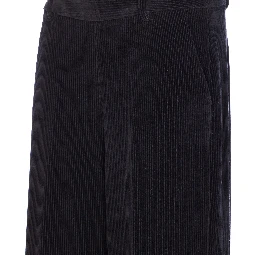 corduroy back-zip trousers