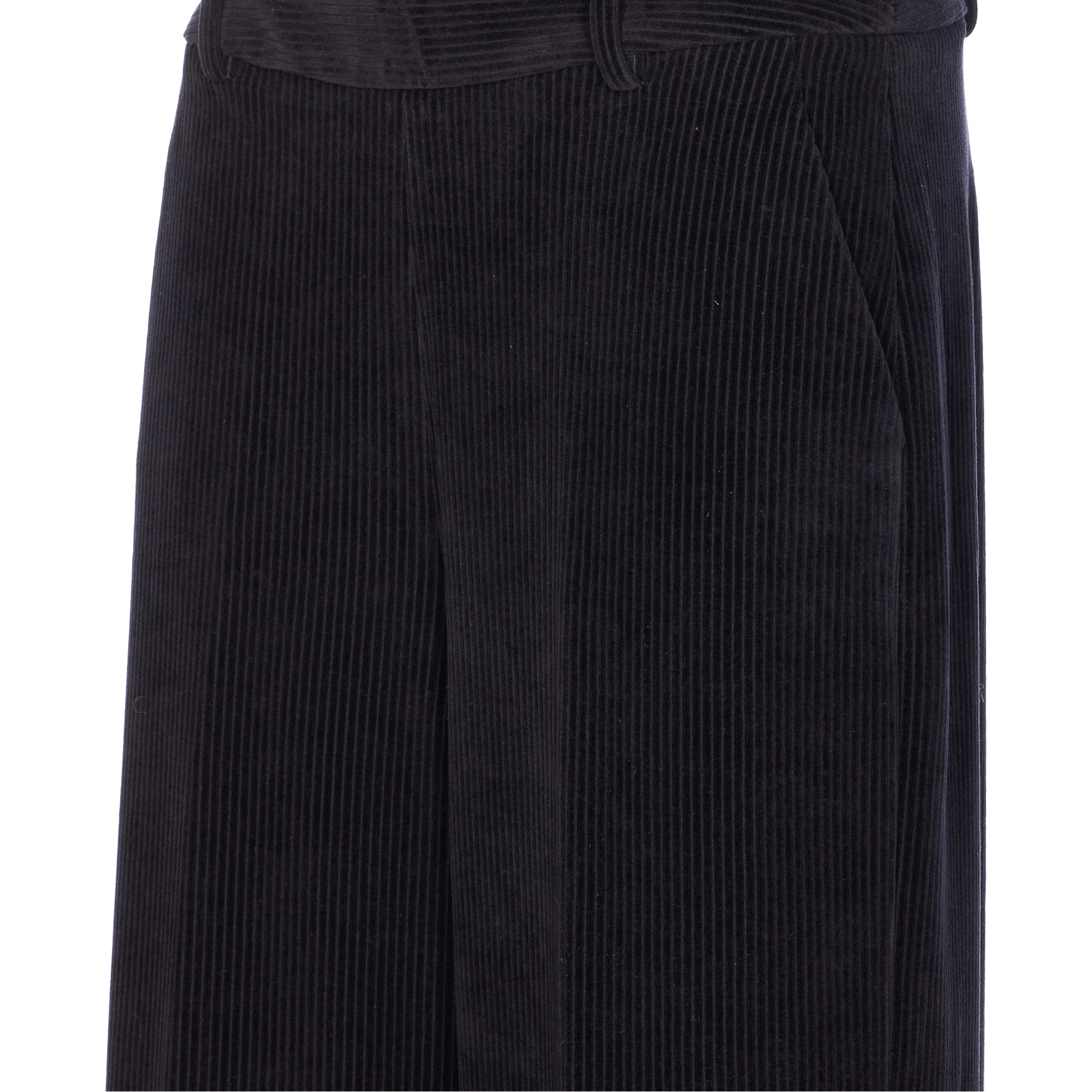 corduroy back-zip trousers