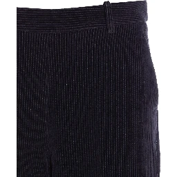 corduroy back-zip trousers