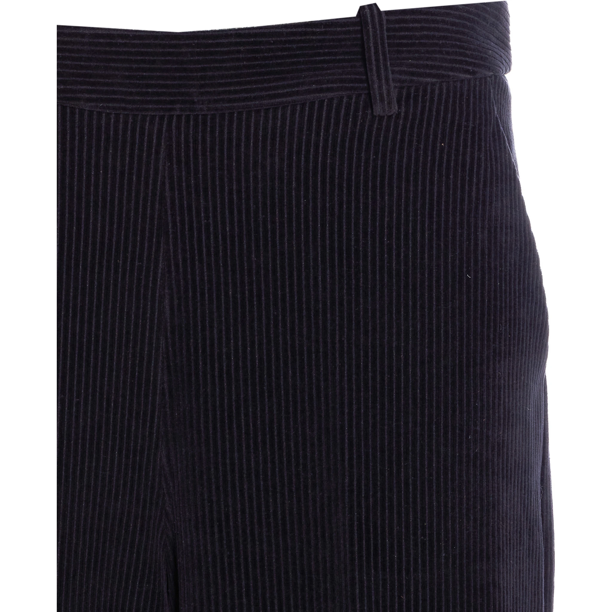 corduroy back-zip trousers