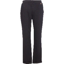 elasticated-waist drawstring track pants