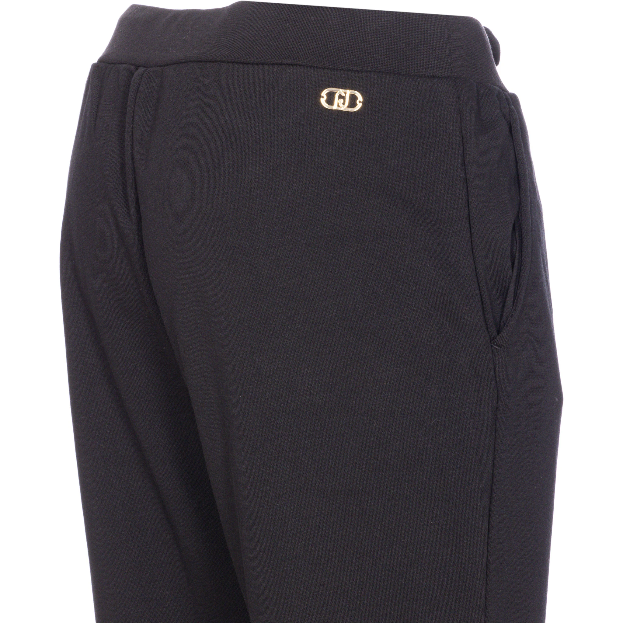 elasticated-waist drawstring track pants