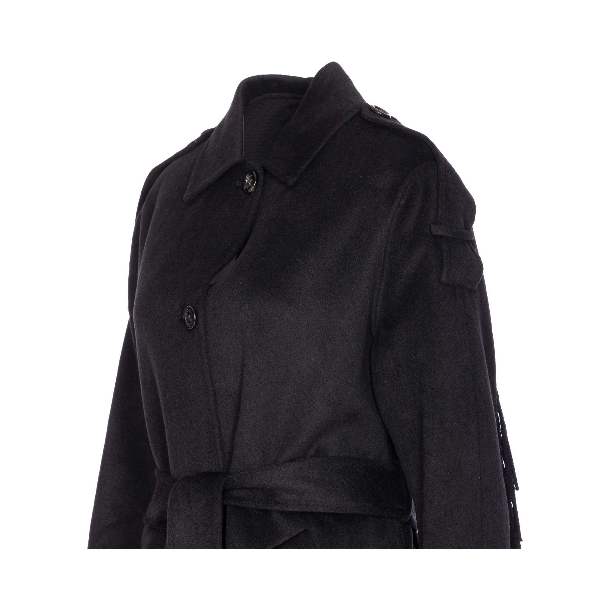 belted single-breasted coat