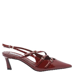 Liana Wine Patent Leather Kitten Heel