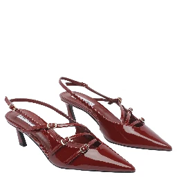 Liana Wine Patent Leather Kitten Heel