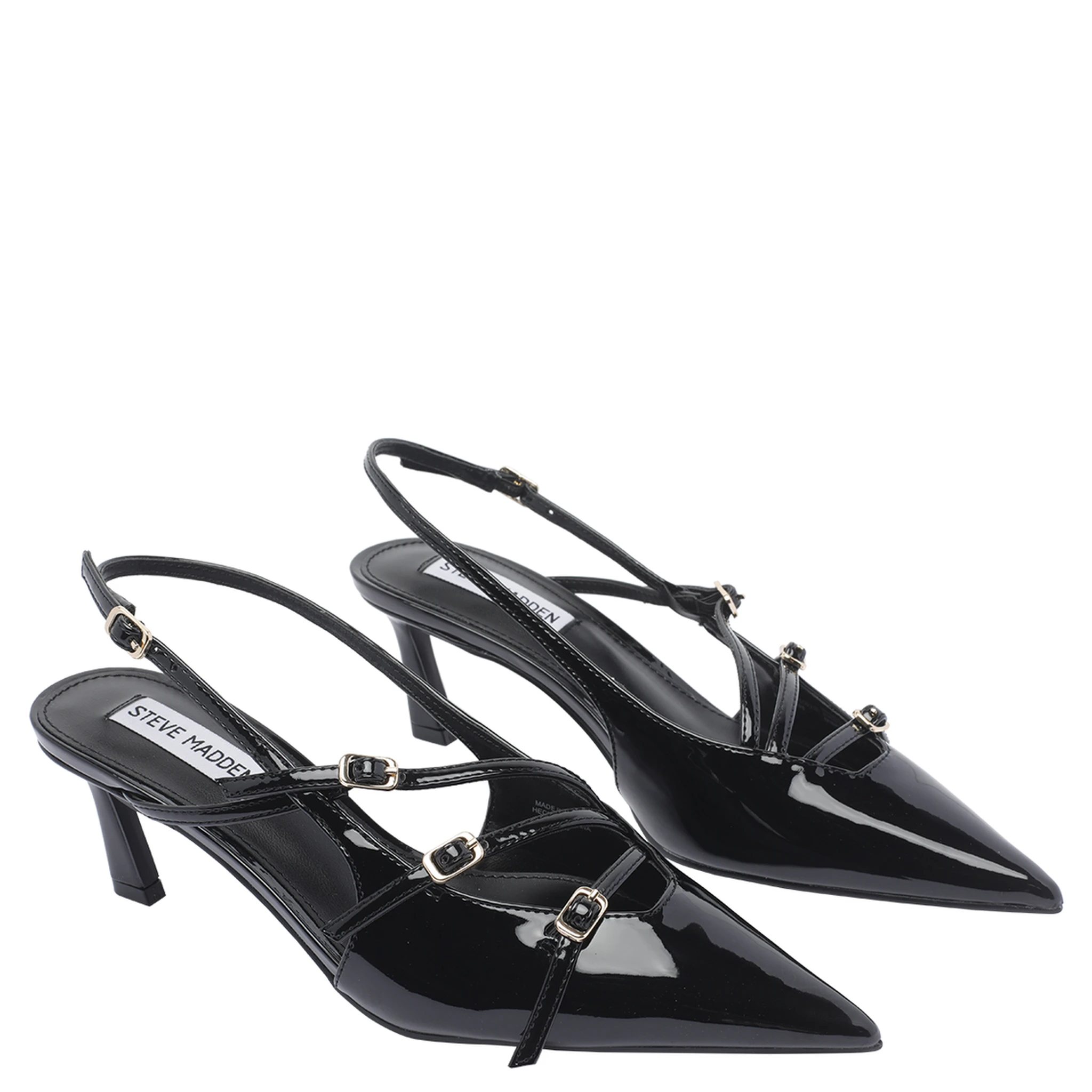 Steve Madden Liana Black Patent Slingback Heel