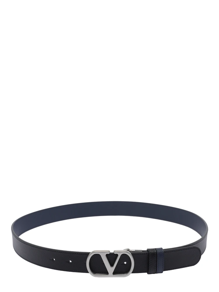 VLogo leather belt