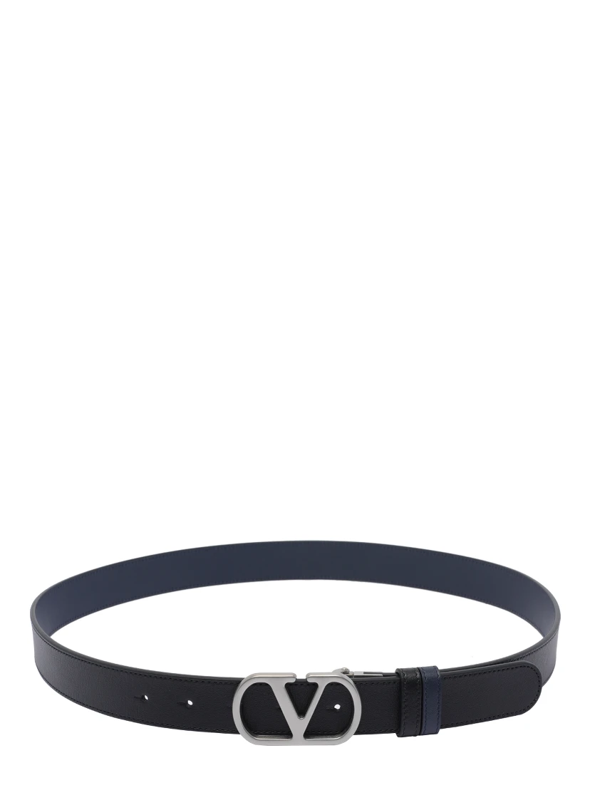 VLogo leather belt