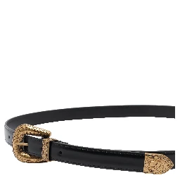 VLogo leather belt