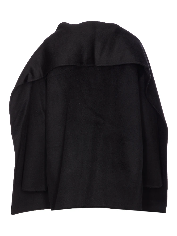 button-fastening cape coat alternative