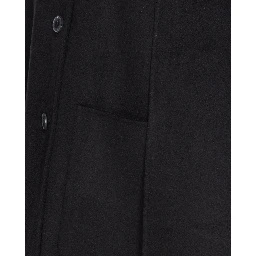 button-fastening cape coat