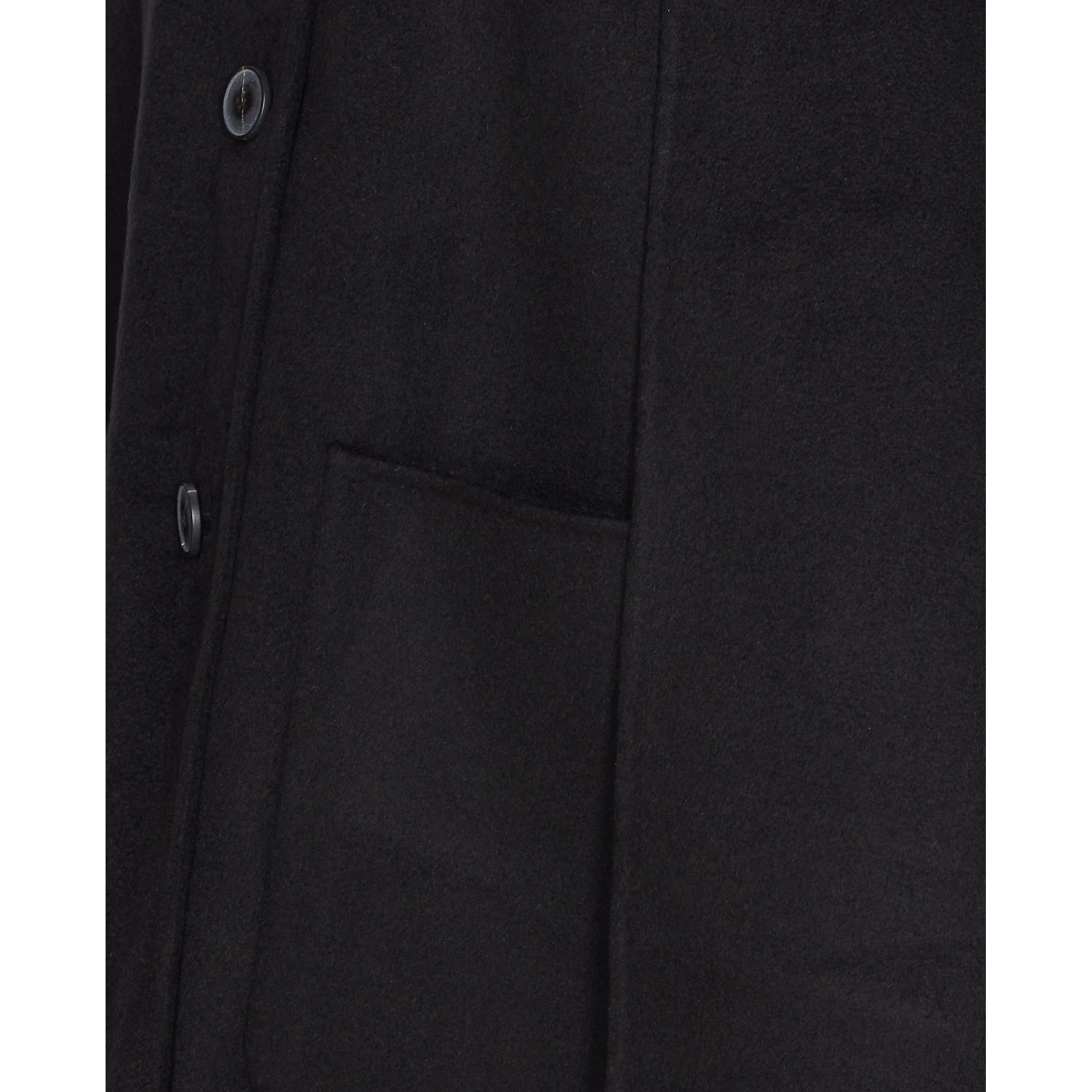 button-fastening cape coat