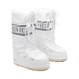 Icon logo-band lace-up boots