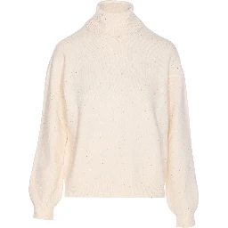 roll-neck embellished sweater