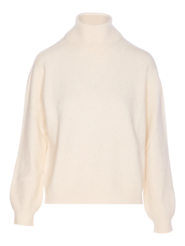 roll-neck embellished sweater