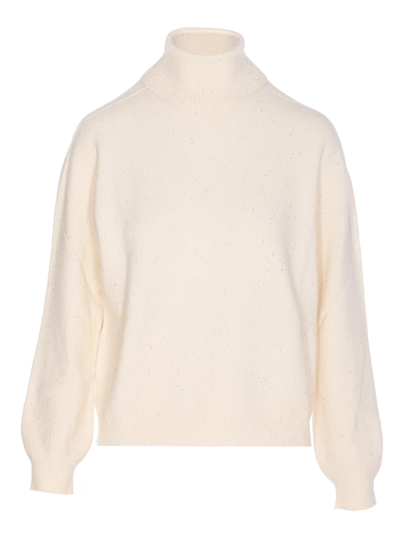 roll-neck embellished sweater