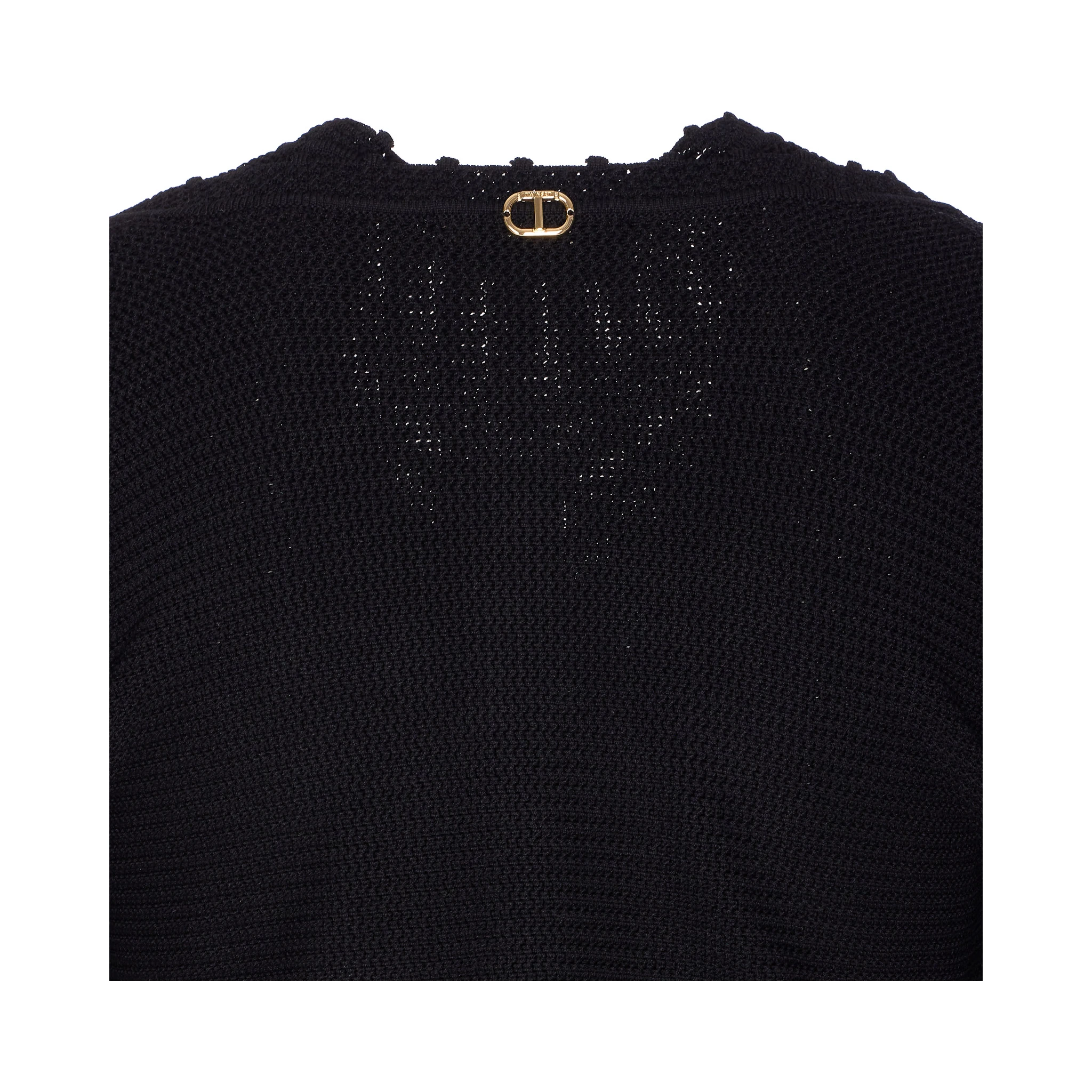 Floral-embroidered knitted sweater
