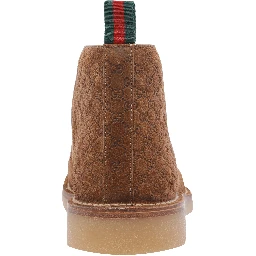 أحذية من جلد الغزال بنقشة GG