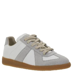 White Calf Leather Bos Taurus Low Top Sneakers