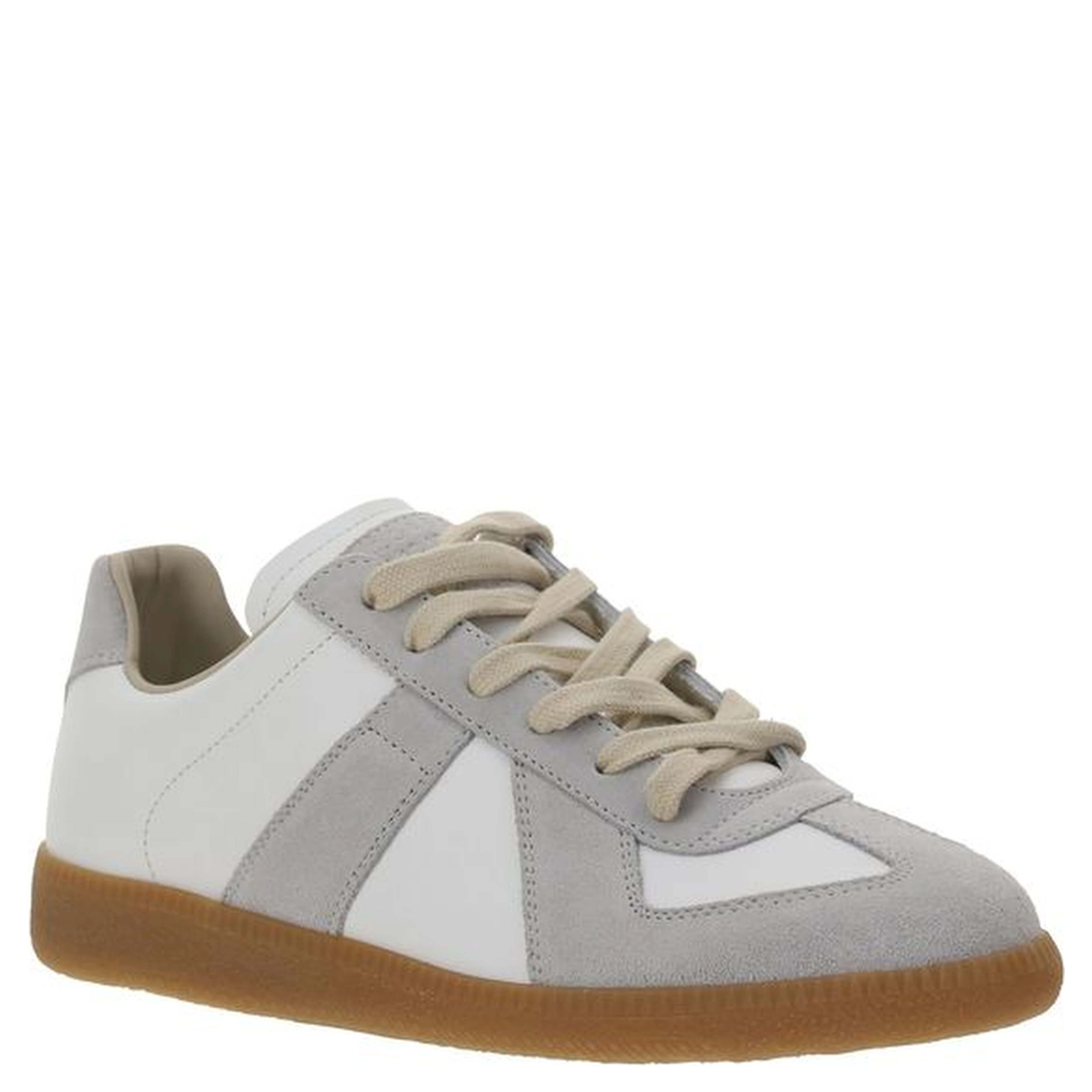 White Calf Leather Bos Taurus Low Top Sneakers
