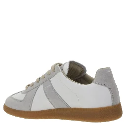 White Calf Leather Bos Taurus Low Top Sneakers