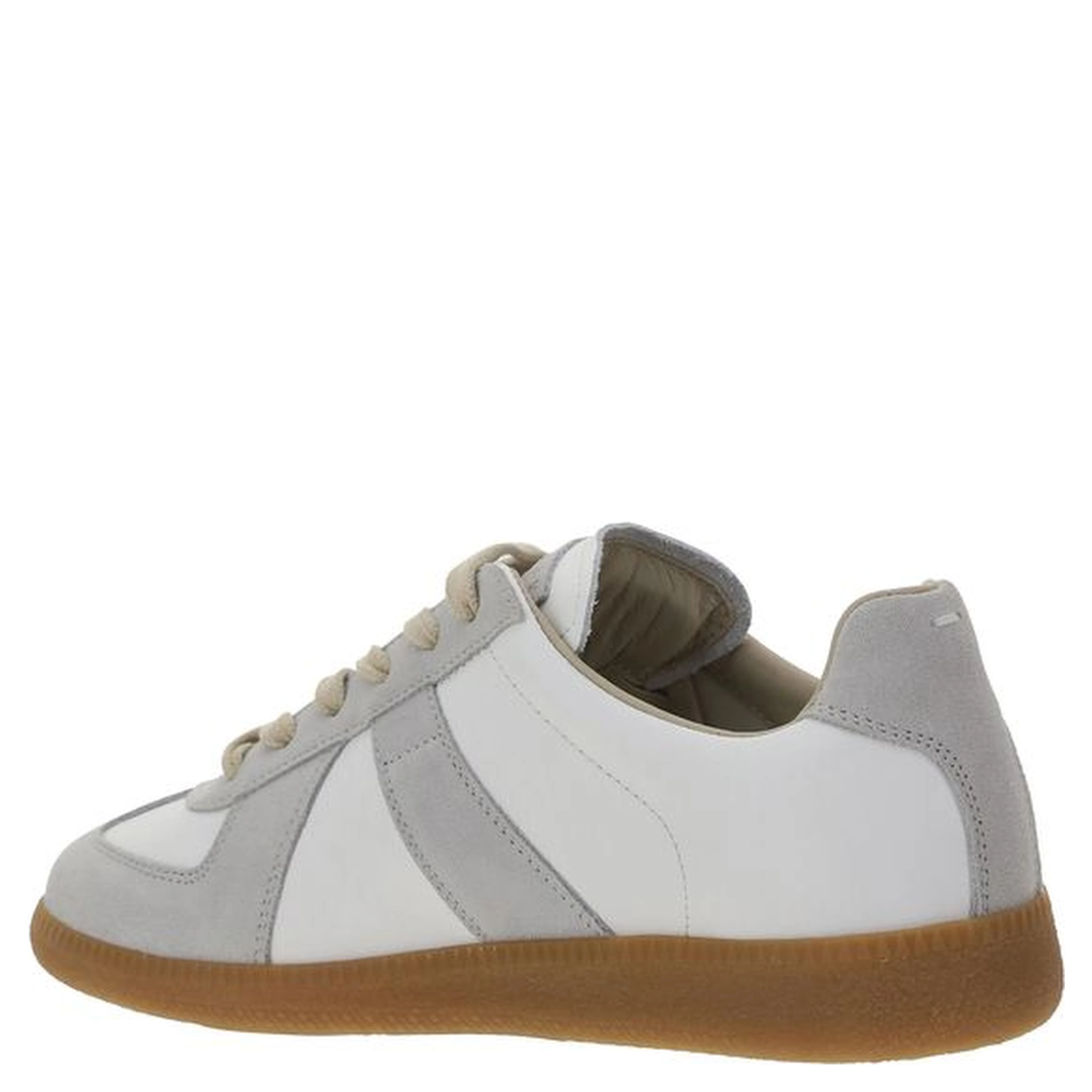 White Calf Leather Bos Taurus Low Top Sneakers