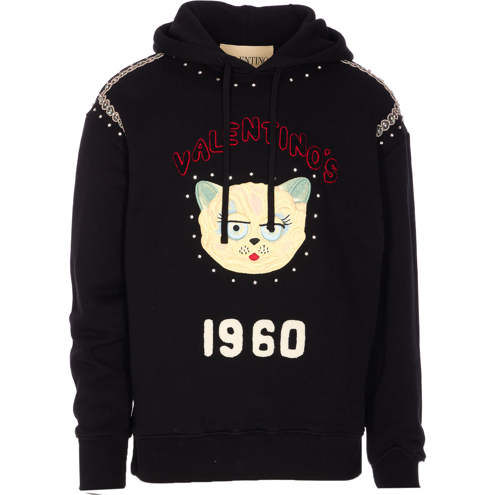 Garavani Hoodie With Logo Print In Black