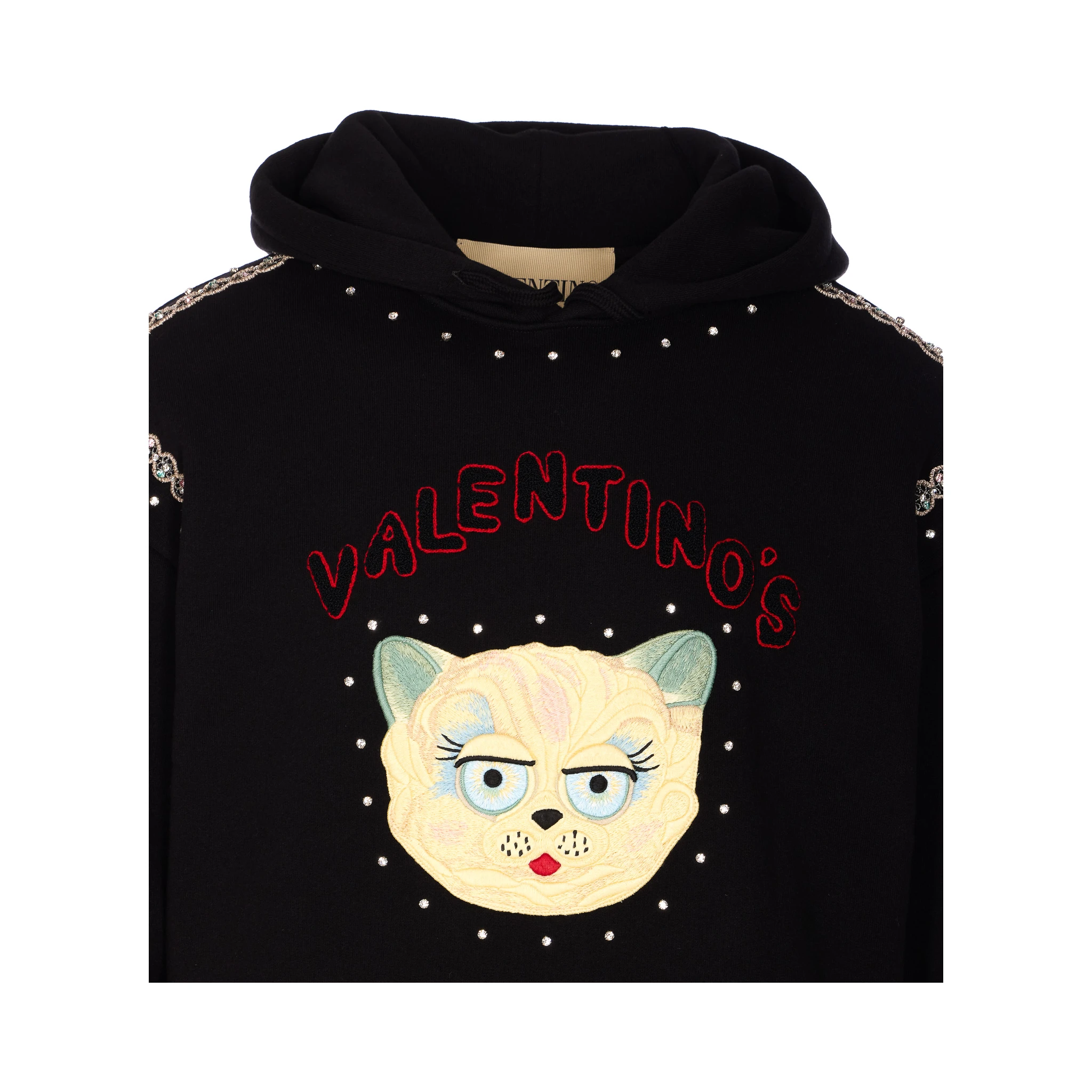 Garavani Hoodie With Logo Print In Black