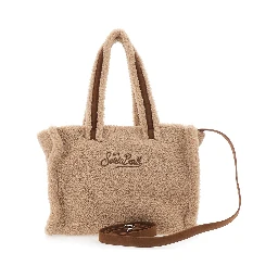 Colette Brown Handbag with Maxi Logo Lettering on the Front in Teddy Girl