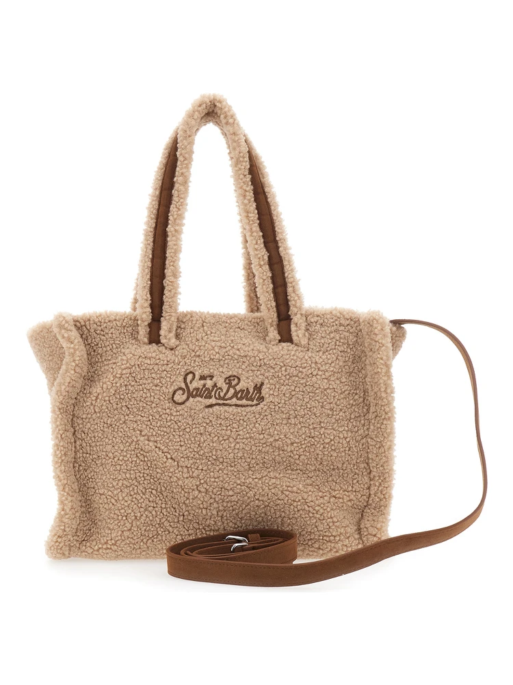 Colette Brown Handbag with Maxi Logo Lettering on the Front in Teddy Girl alternative