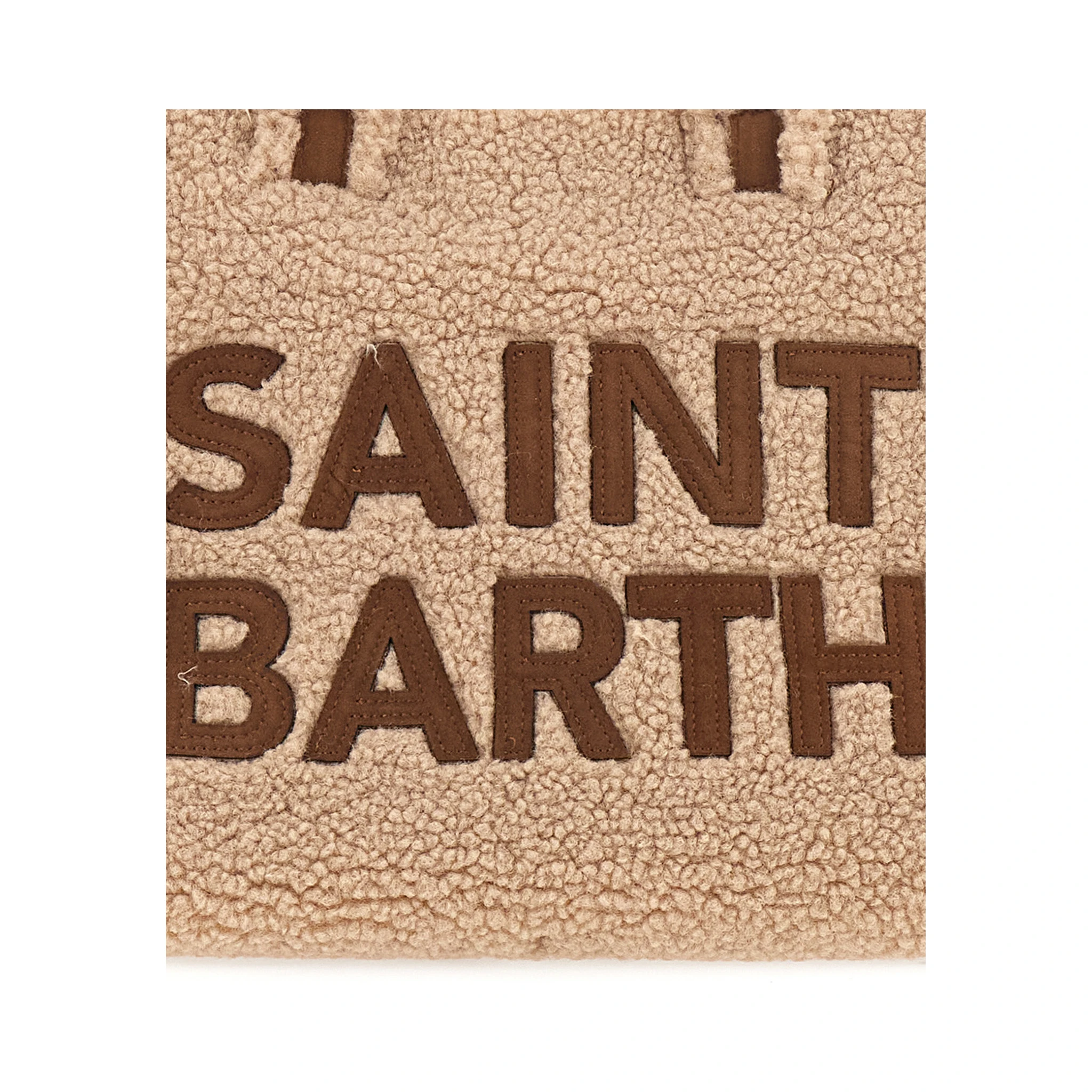 Colette Brown Handbag with Maxi Logo Lettering on the Front in Teddy Girl