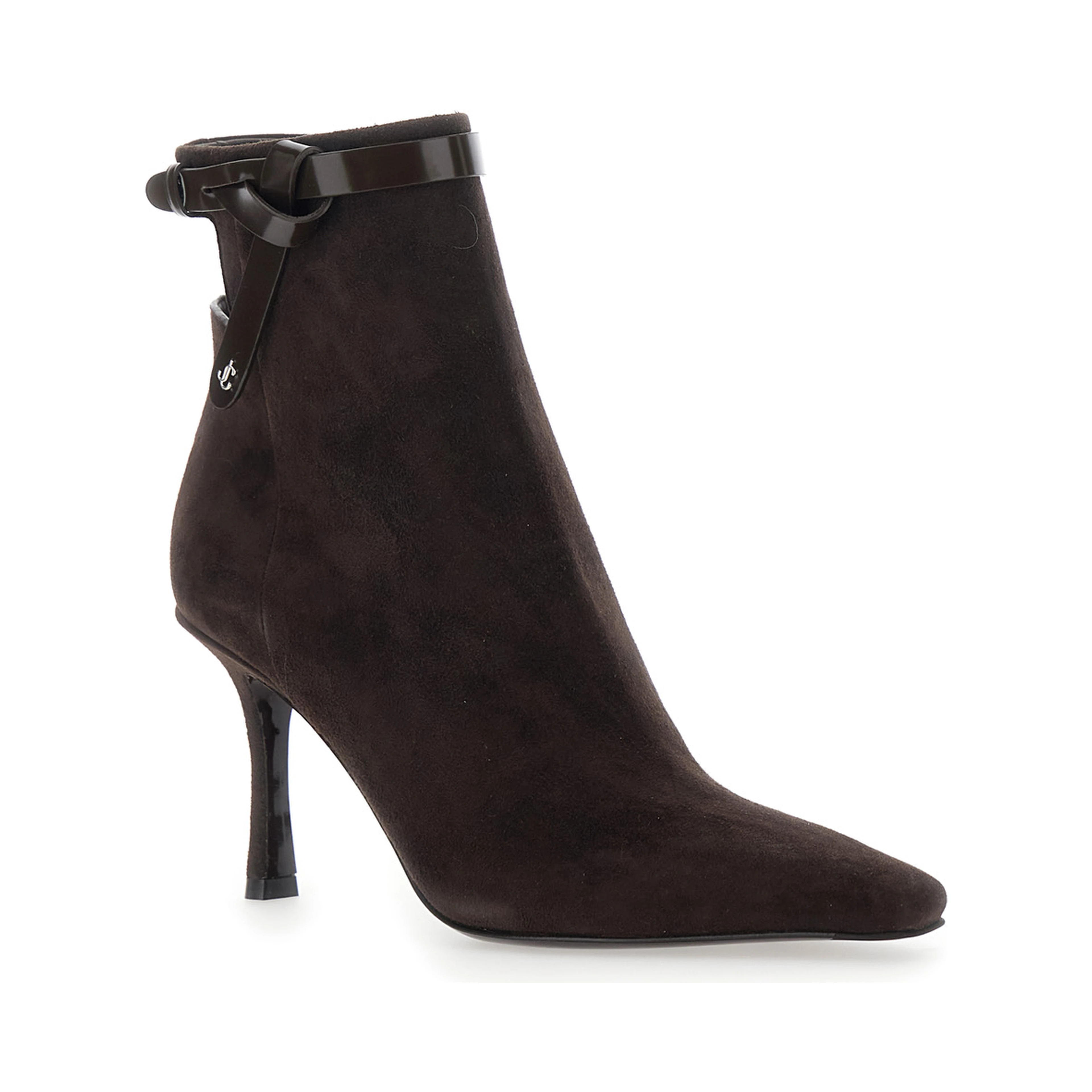 Camie Brown Ankle Boots with Knot Detail in Suede Woman