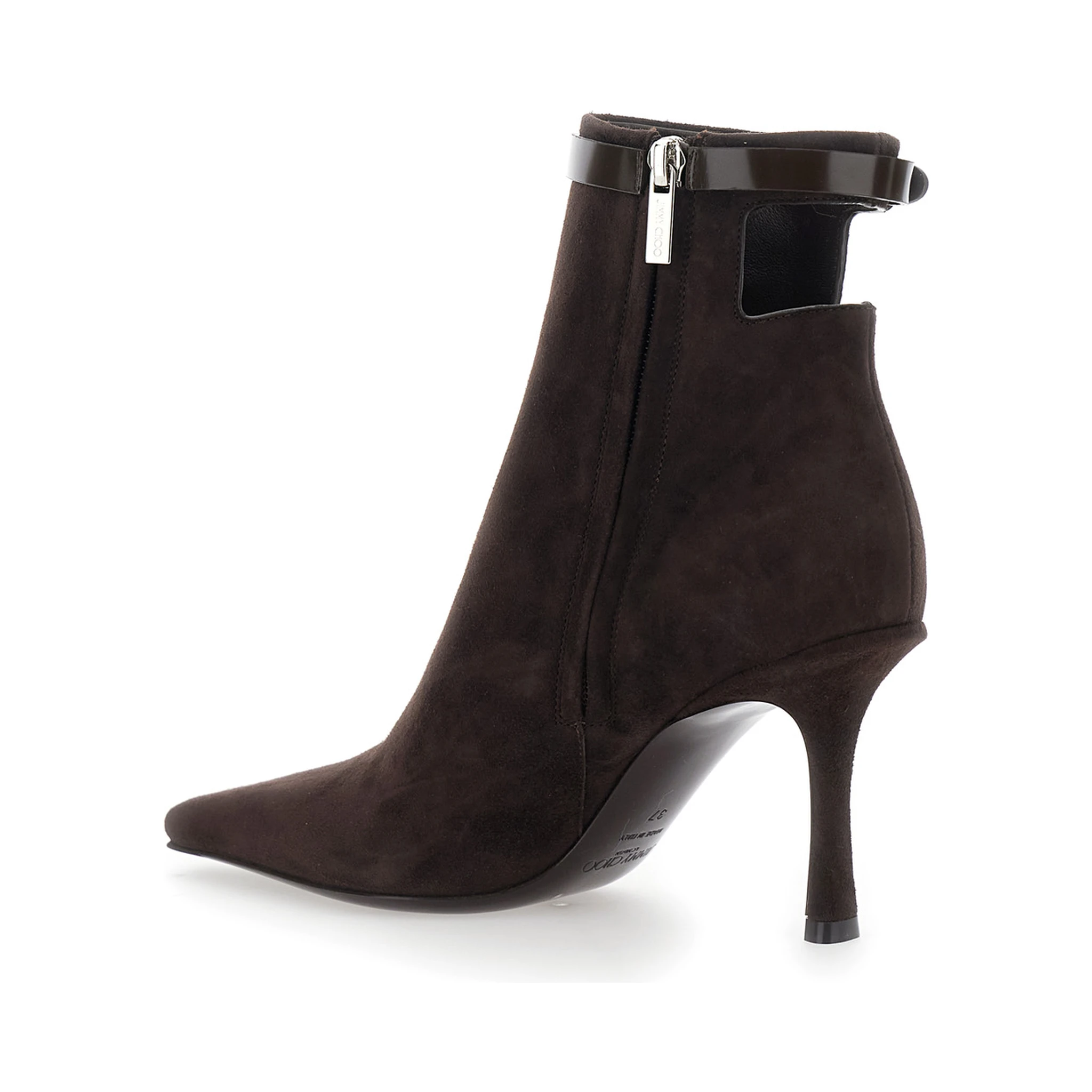 Camie Brown Ankle Boots with Knot Detail in Suede Woman