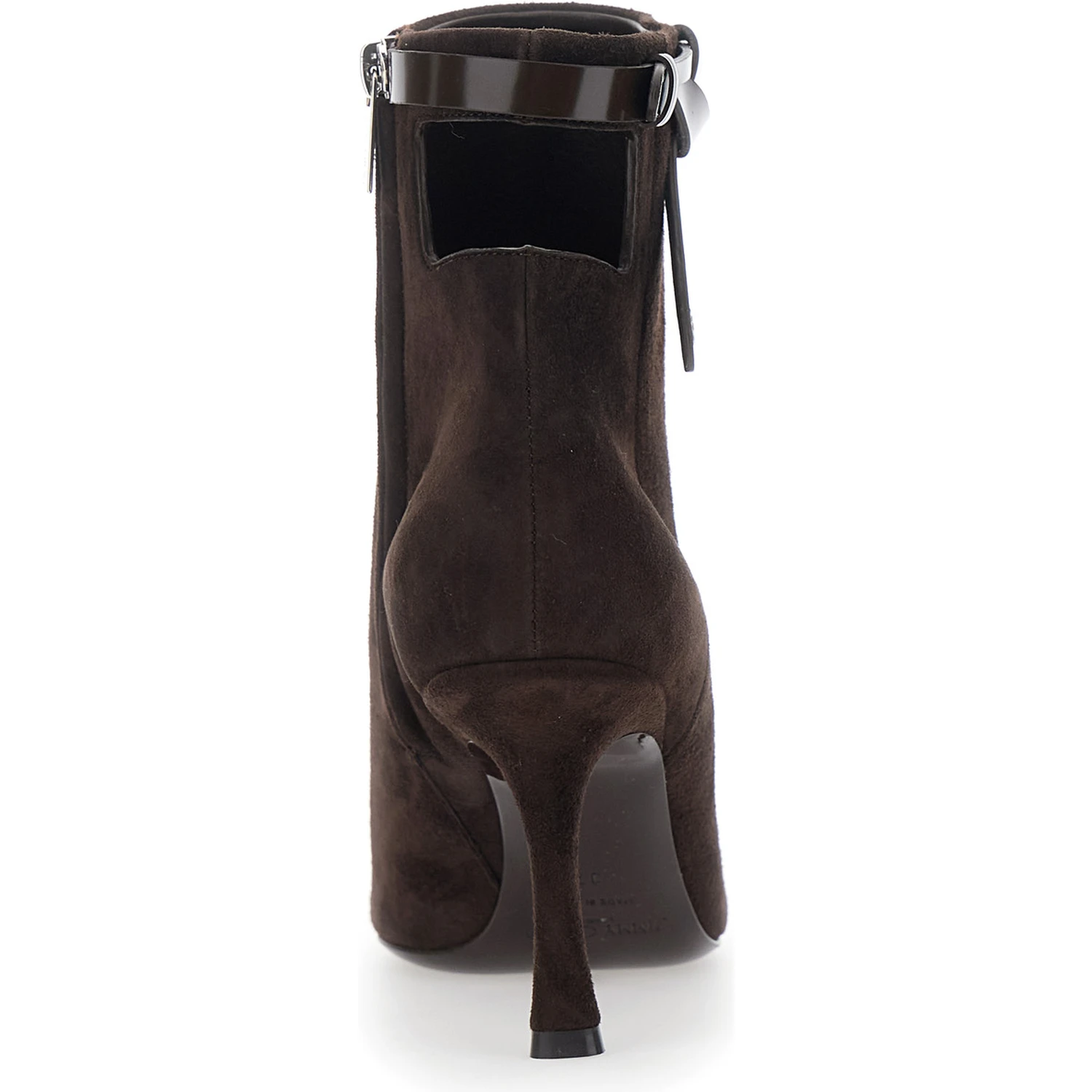 Camie Brown Ankle Boots with Knot Detail in Suede Woman