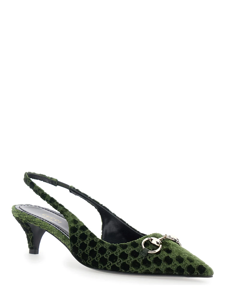 Erin Green Décolleté with Clamp on the Front in Velvet Woman alternative