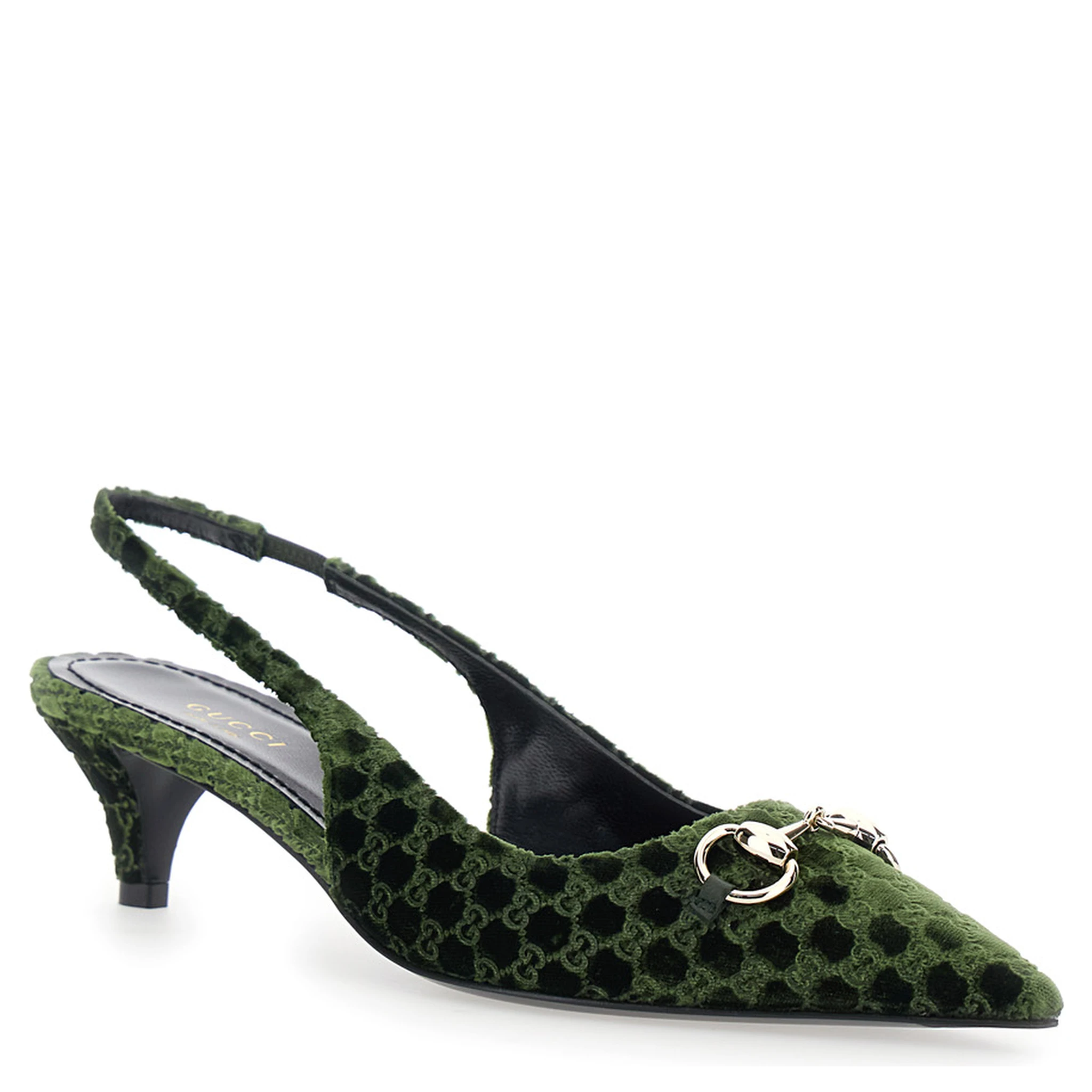 Erin Green Décolleté with Clamp on the Front in Velvet Woman