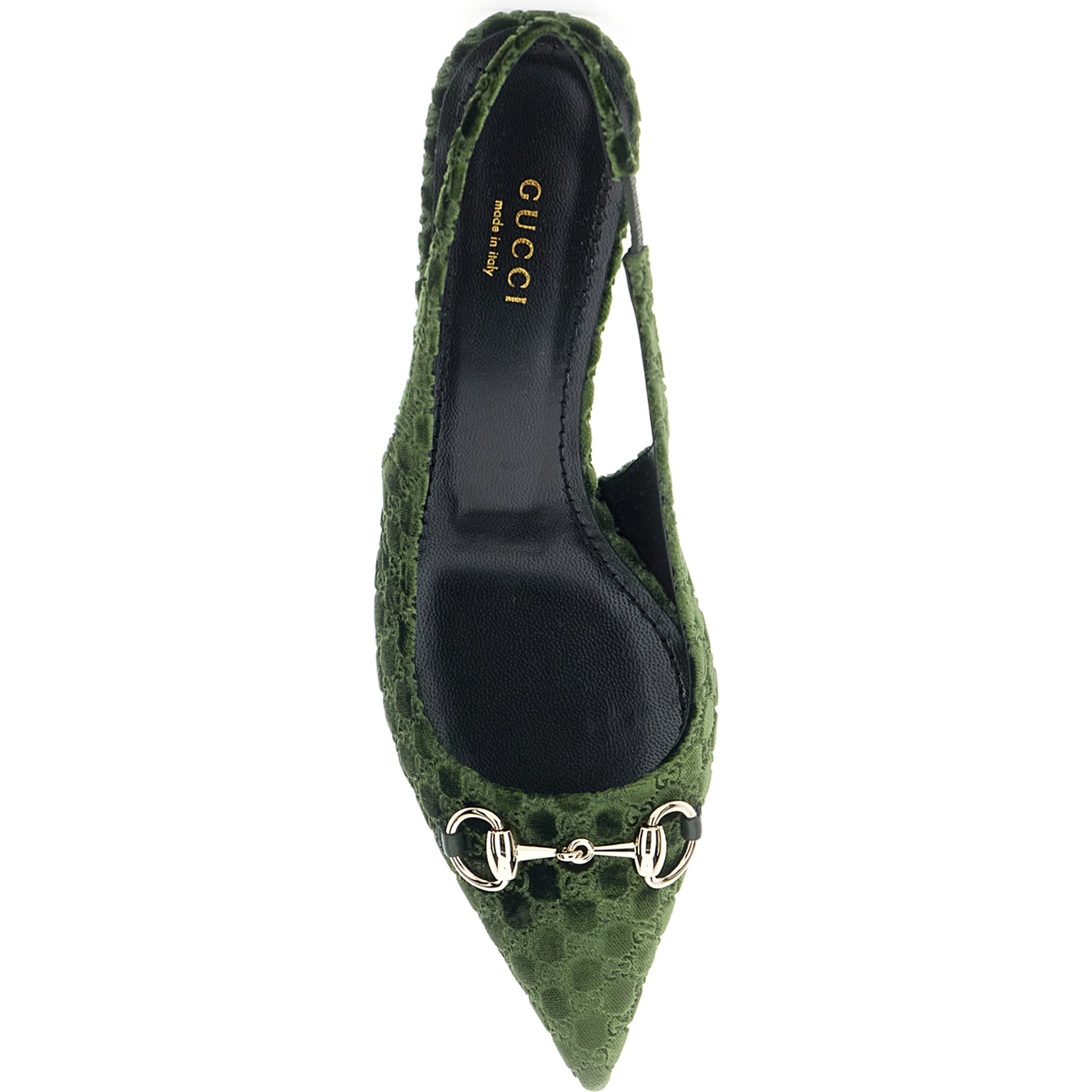 Erin Green Décolleté with Clamp on the Front in Velvet Woman