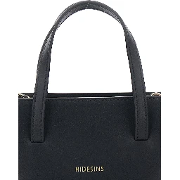 Flap J Black Handbag with One Front Flap Pocket and Adjustable and Removable Shoulder Strap in Leather Woman