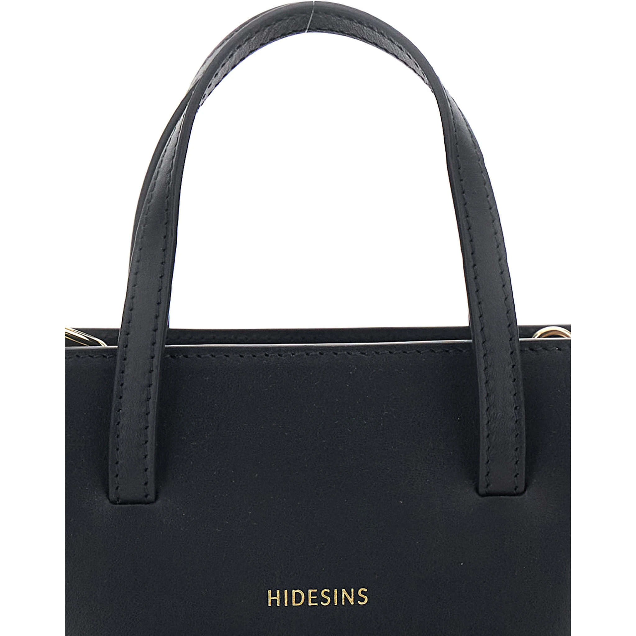 Flap J Black Handbag with One Front Flap Pocket and Adjustable and Removable Shoulder Strap in Leather Woman