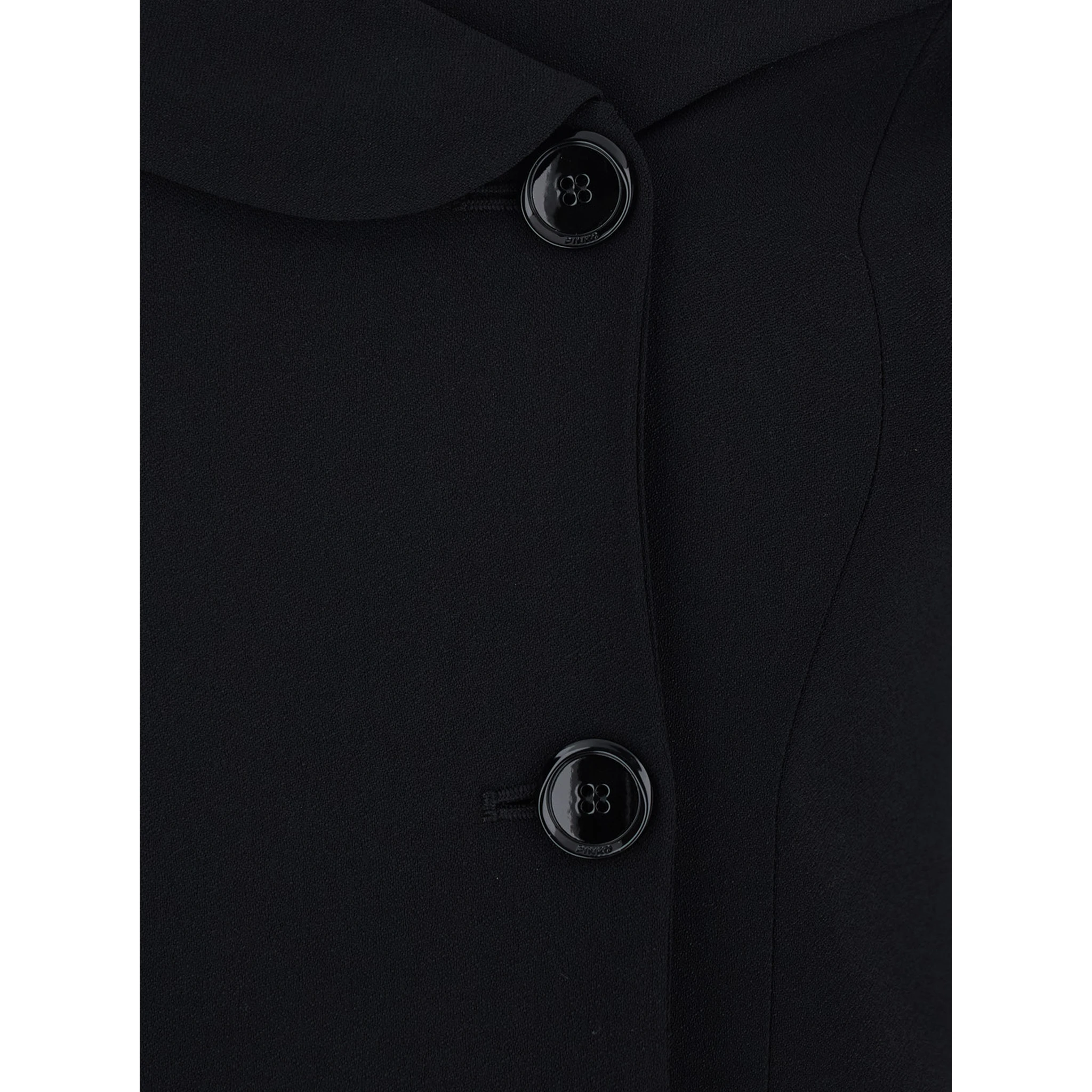 Antonina Black Jacket with Off-Shoulder Neckline in Tech Fabric Woman