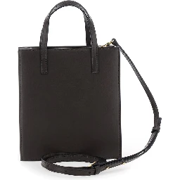 Flap J Brown Handbag with One Front Flap Pocket and Adjustable and Removable Shoulder Strap in Leather Woman