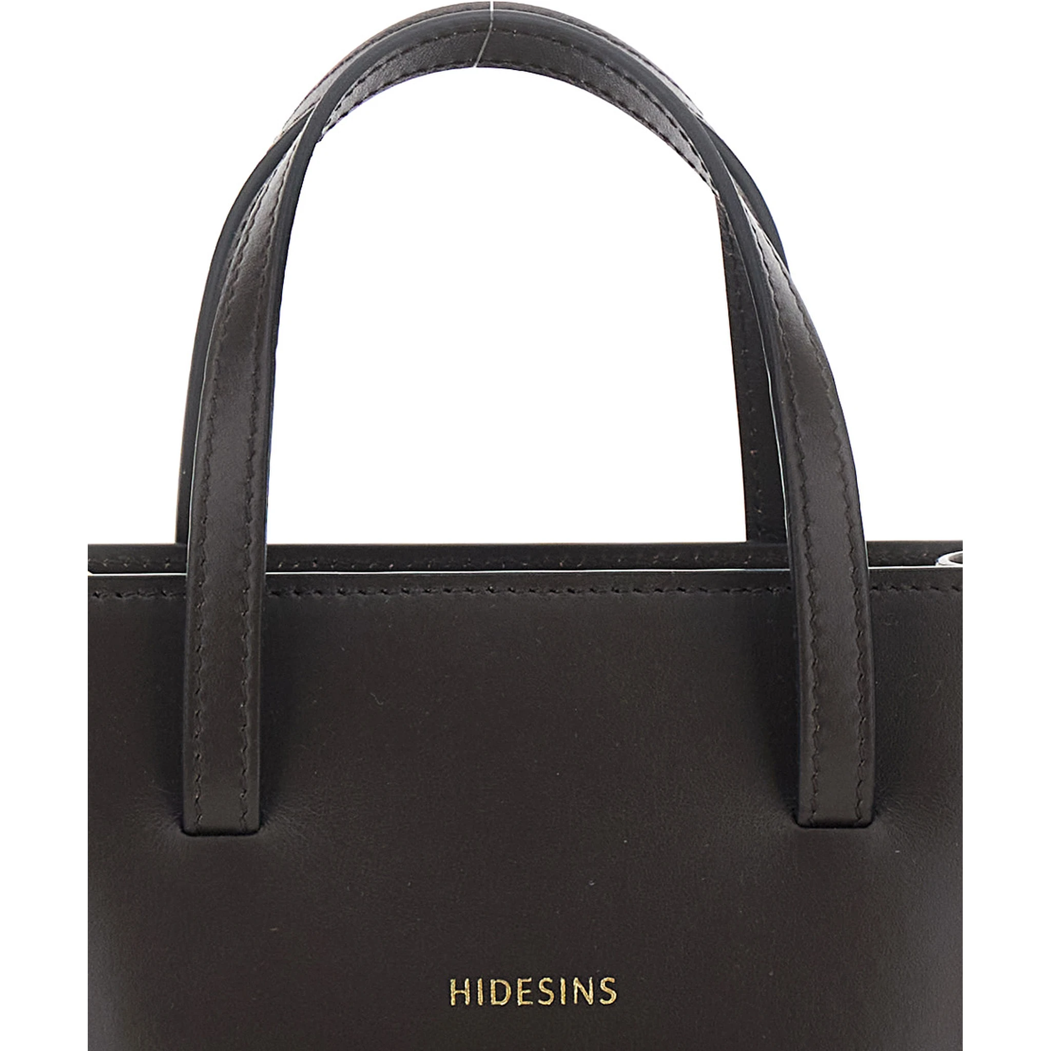 Flap J Brown Handbag with One Front Flap Pocket and Adjustable and Removable Shoulder Strap in Leather Woman