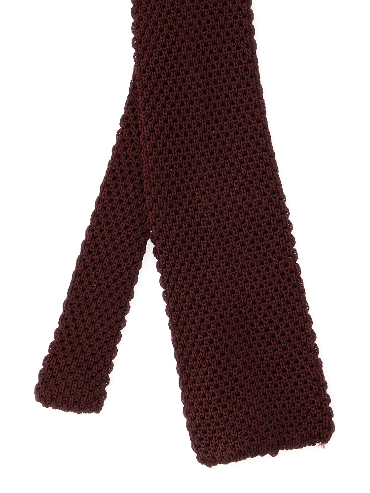 Bordeaux Knit Tie in Viscose Woman alternative