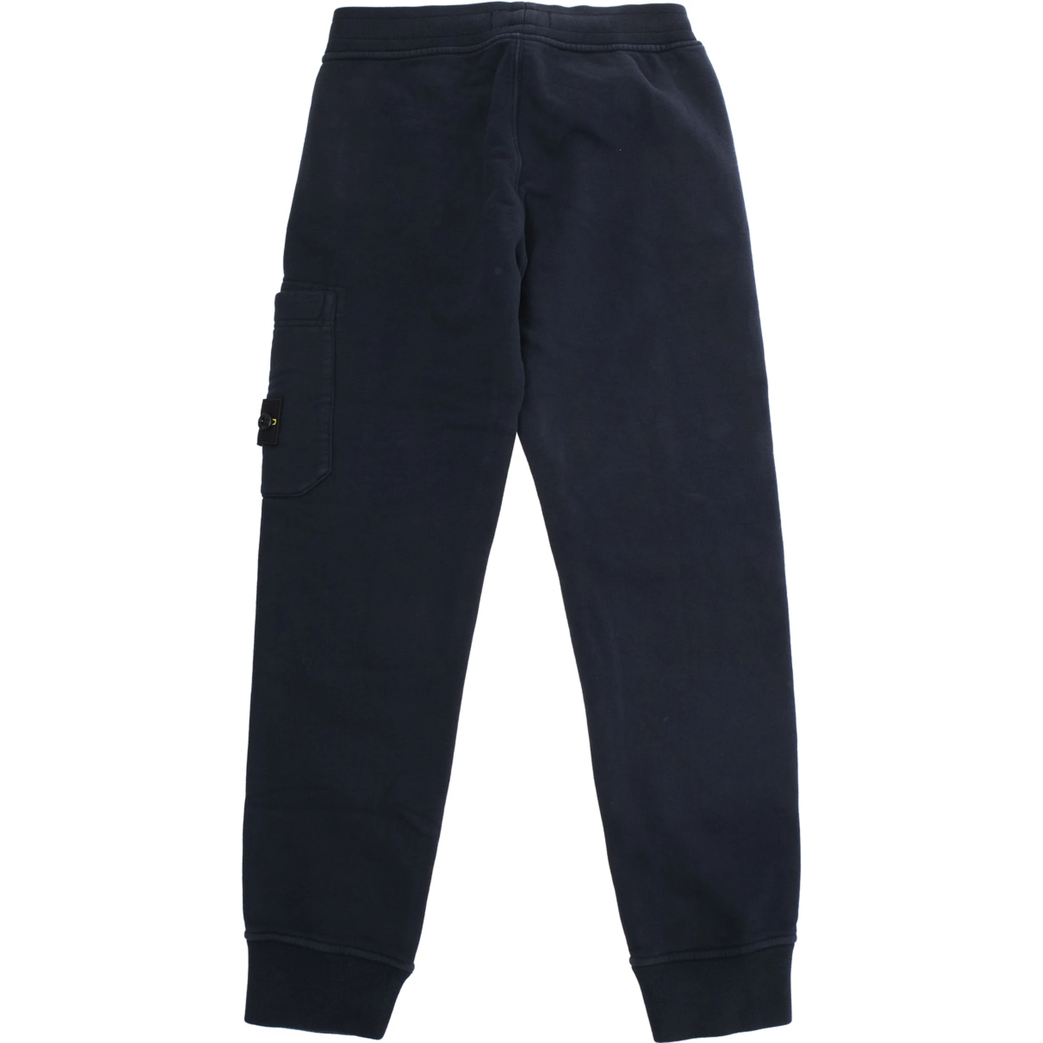 Blue Pants with Elastic Waist and Logo Patch on the Side in Cotton Boy