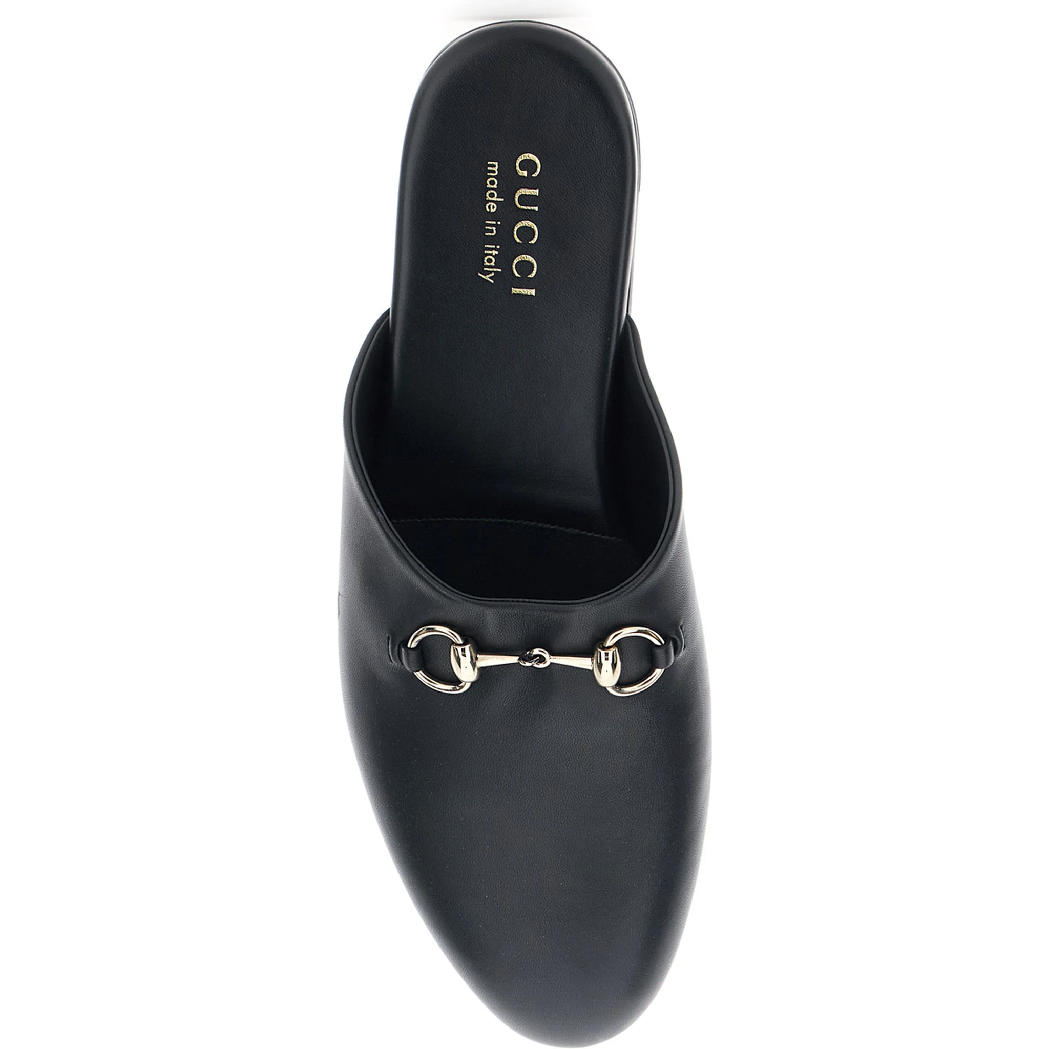 Black Mule with Horsebit on the Front in Smooth Leather Man