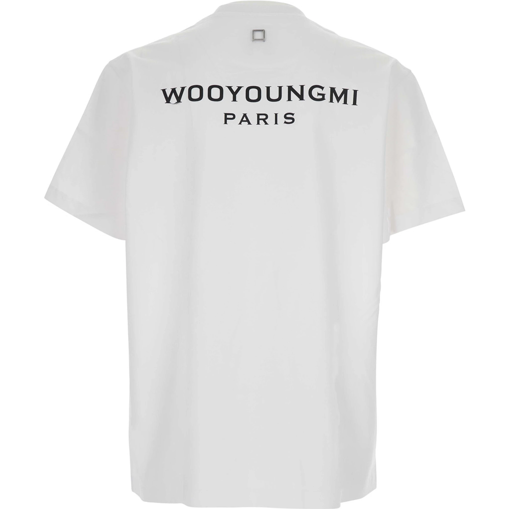 Grey Crew Neck T-Shirt with Back Lettering Logo in Cotton Man